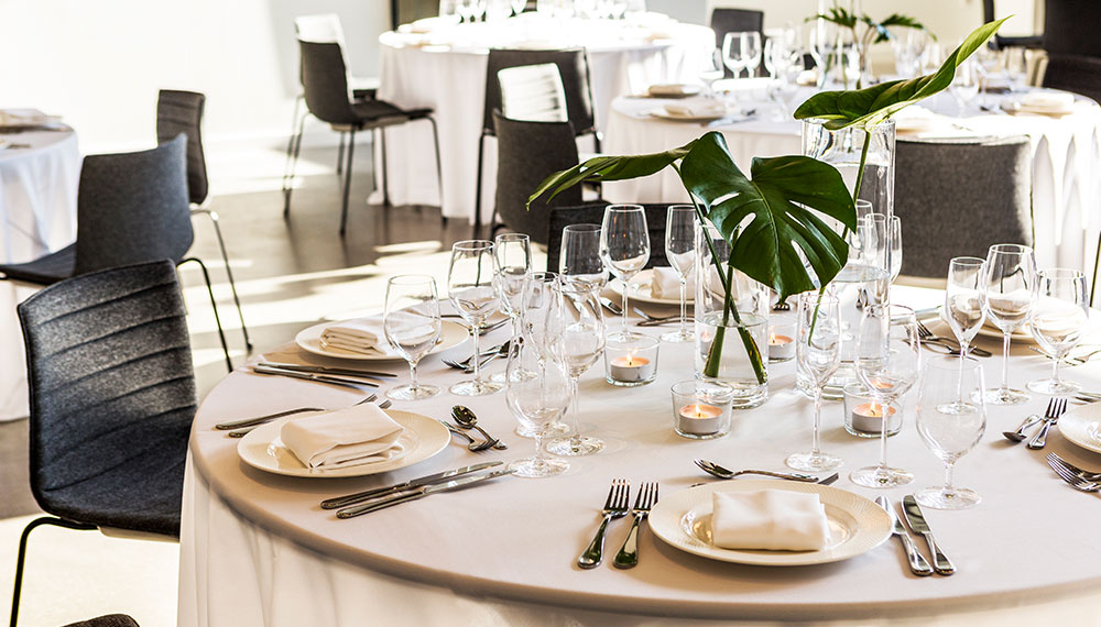 reception table set-up at Kimpton Everly Hotel