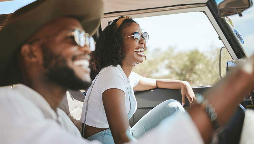 couple in a car