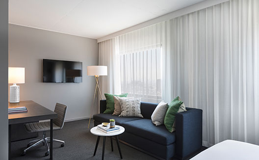 Suite sofa at Kimpton Everly Hotel
